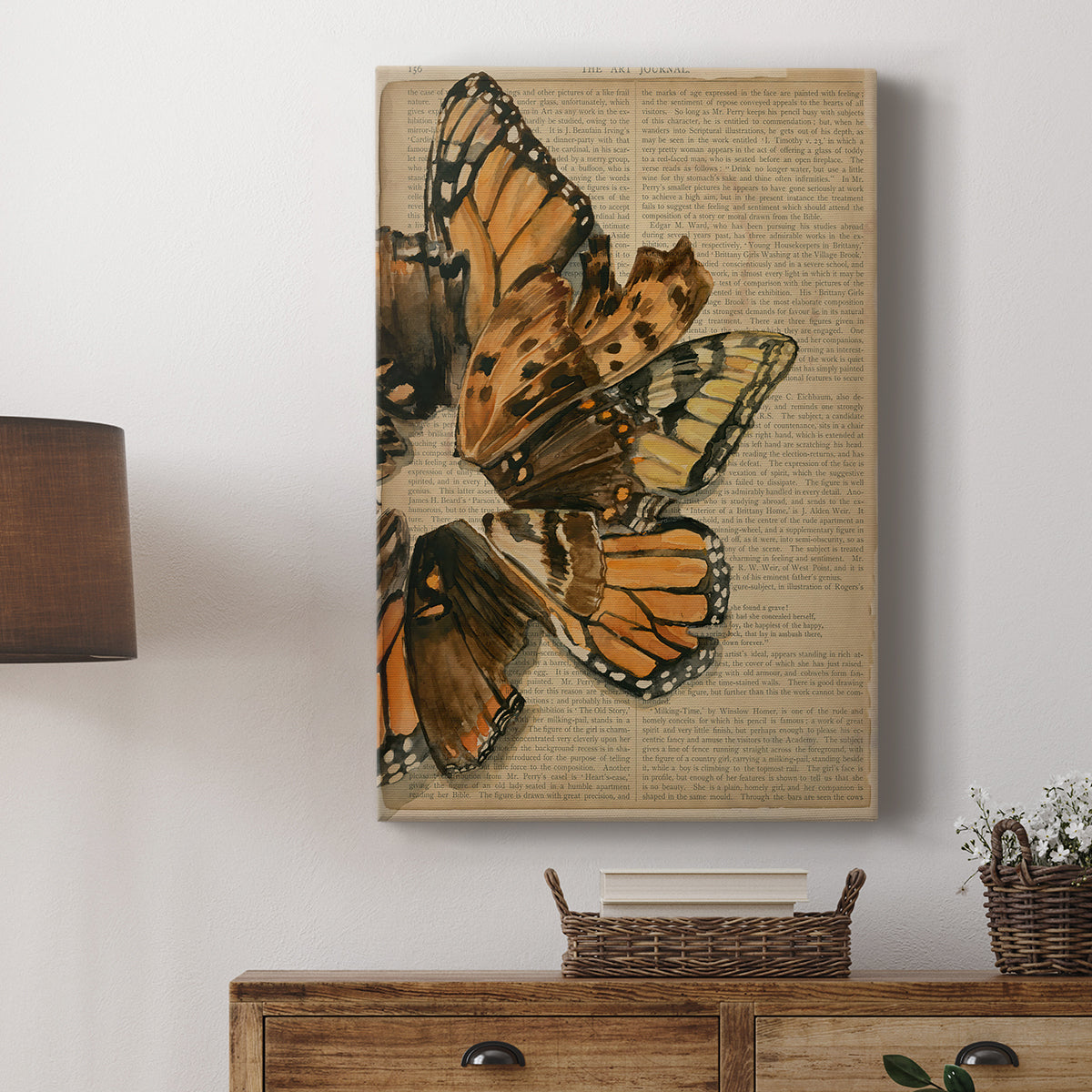 Winged Wreath I - Canvas Art Print