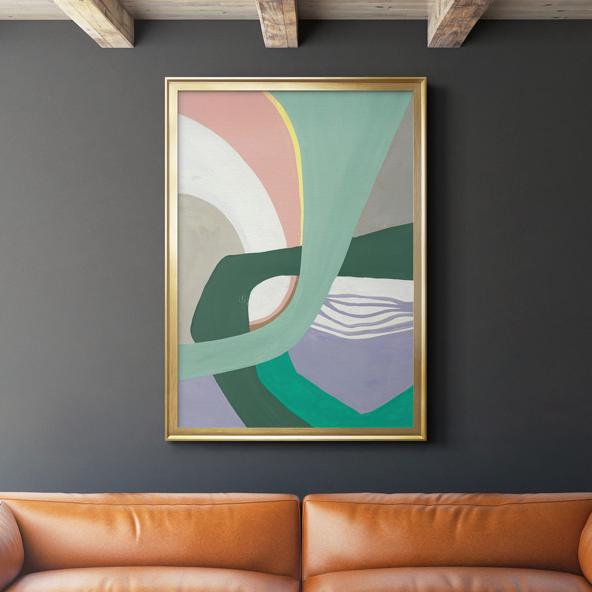 Merge Left - Modern Framed Canvas Print