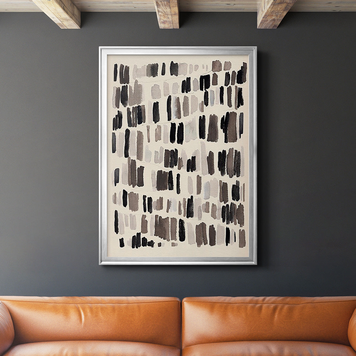 Chalk and Flint I - Modern Framed Canvas Print