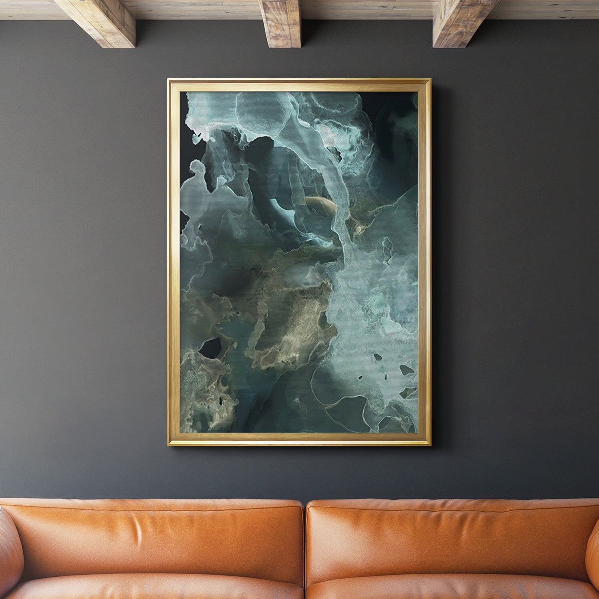 Gilded Spector II - Modern Framed Canvas Print