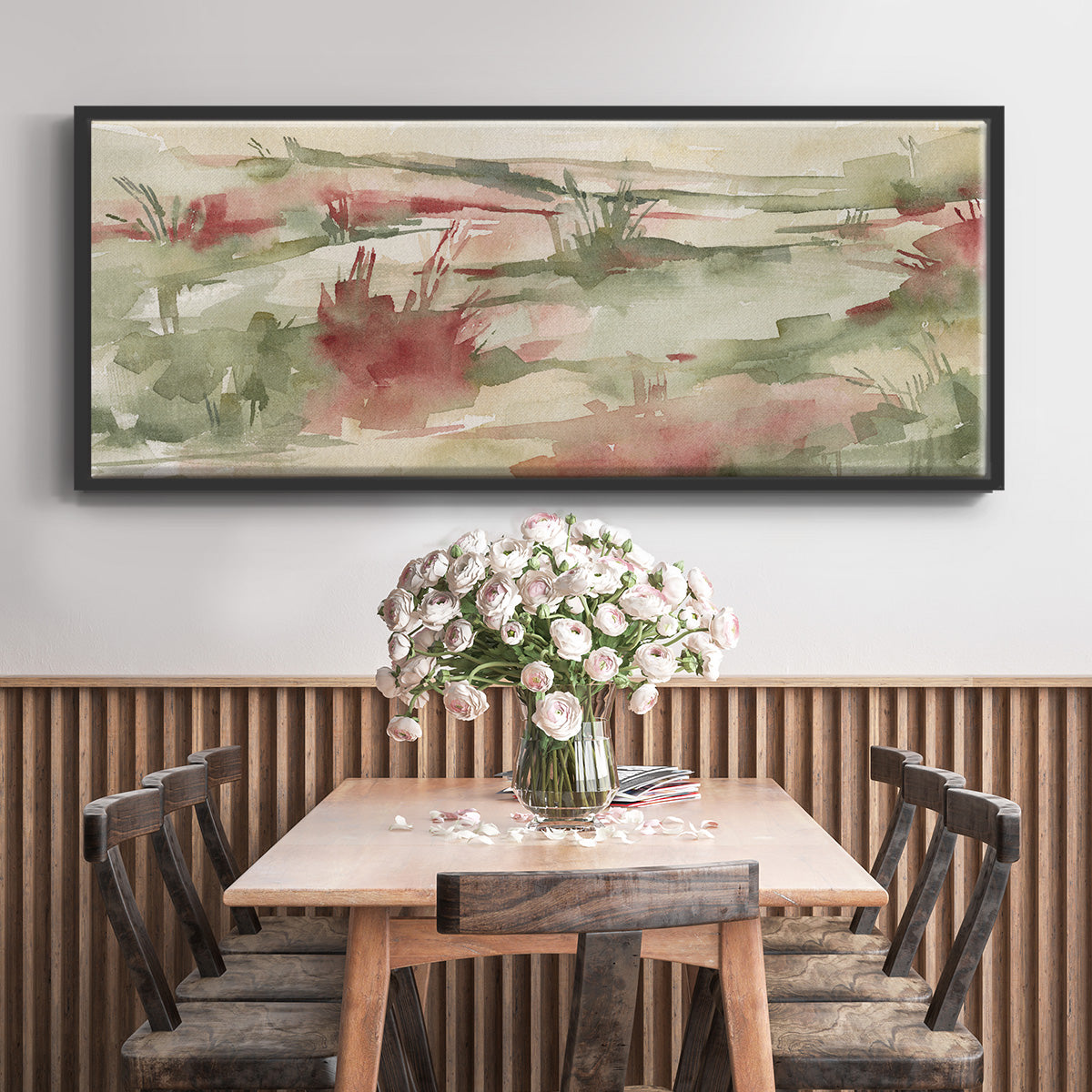 Rust Grasslands II - Floater Framed Canvas Print