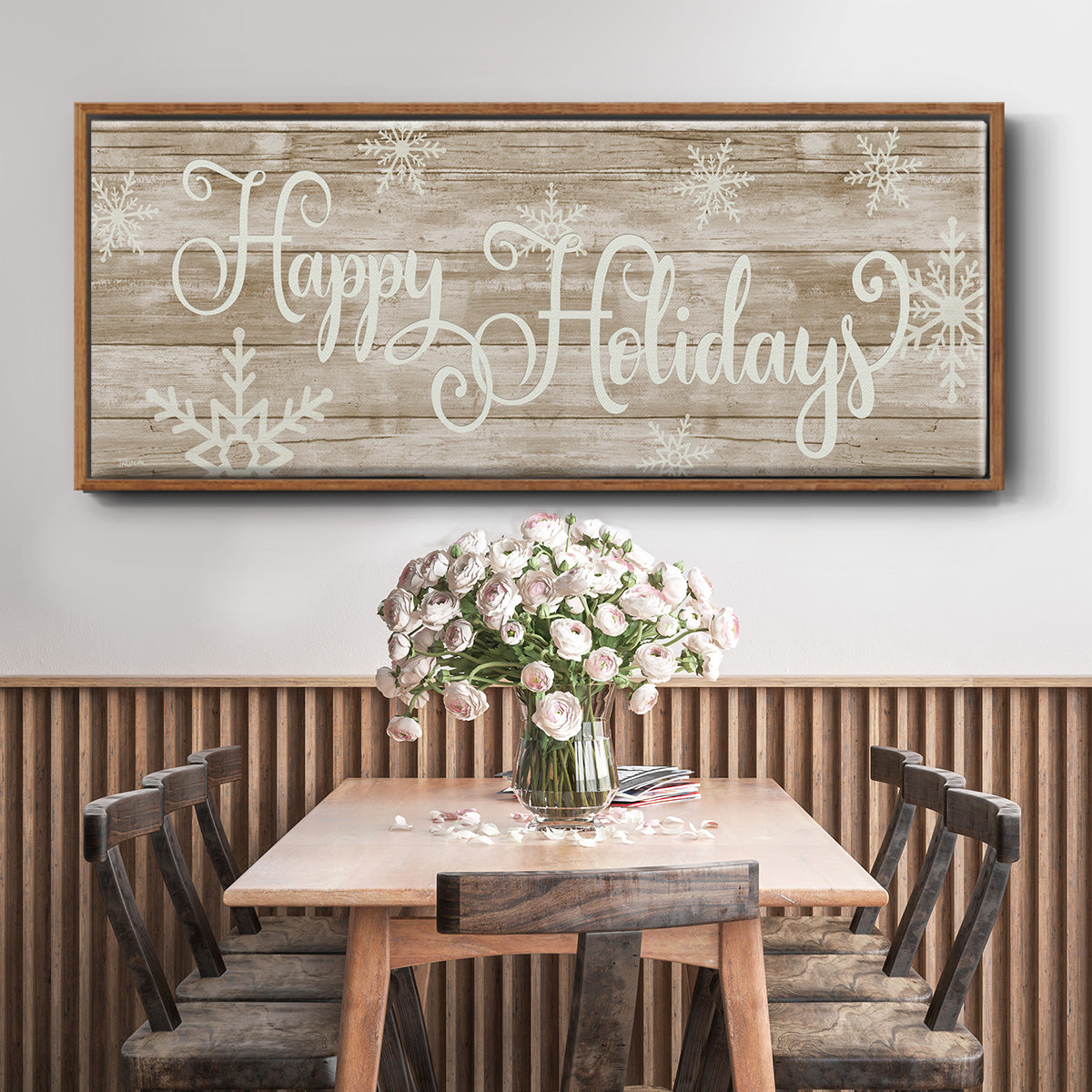 Happy Holidays - Floater Framed Canvas Print