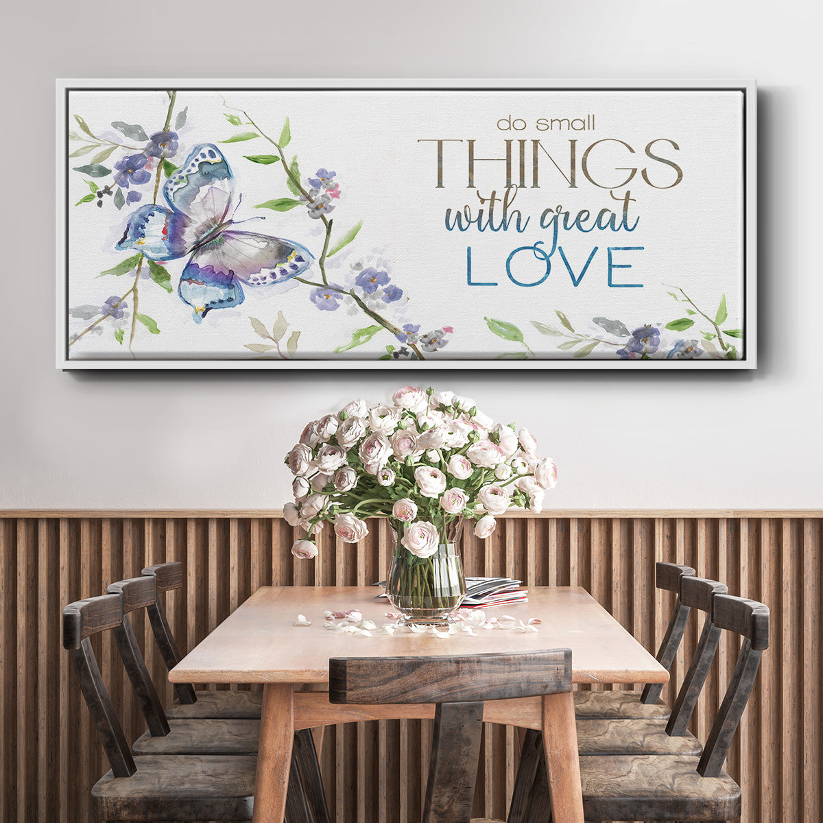 Small Things, Great Love - Floater Framed Canvas Print
