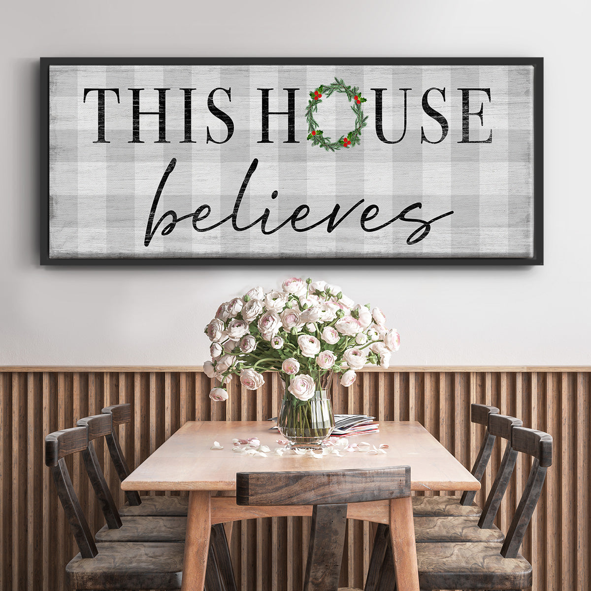 This House Believes - Floater Framed Canvas Print