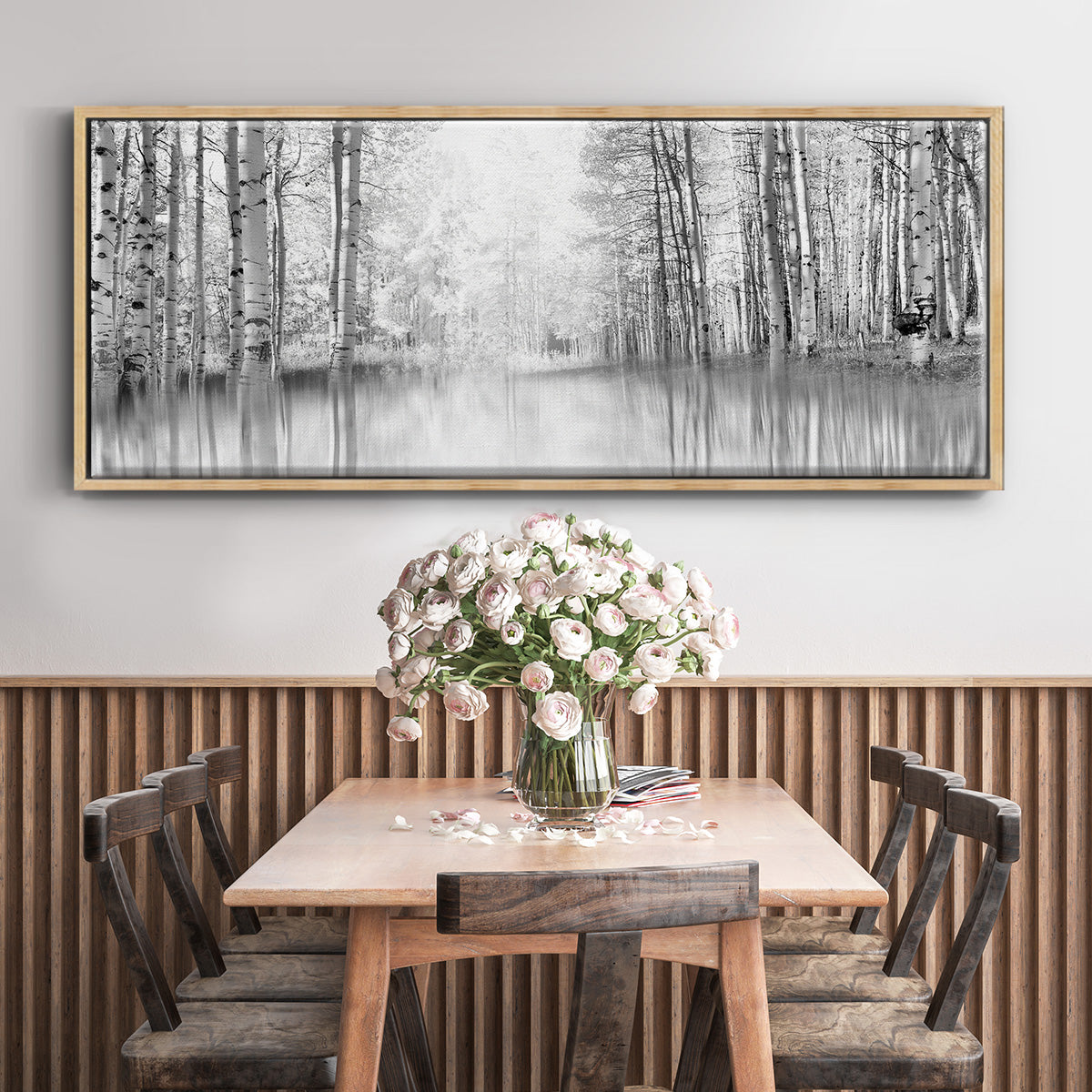 Aspen Reflection - Floater Framed Canvas Print