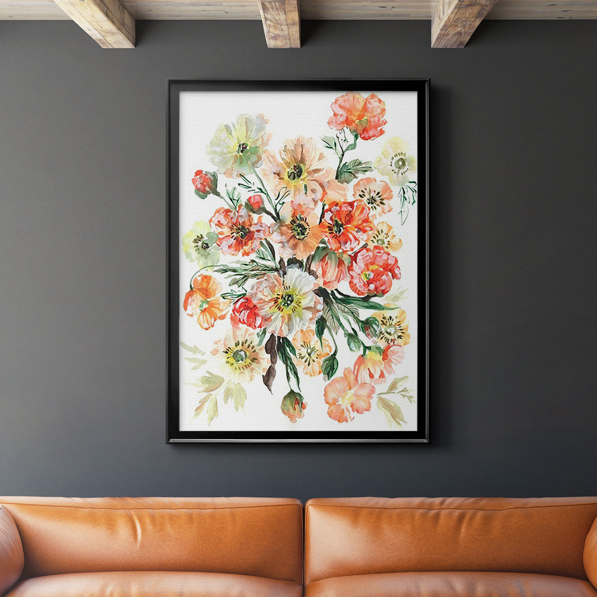 Icelandic Poppies I - Modern Framed Canvas Print