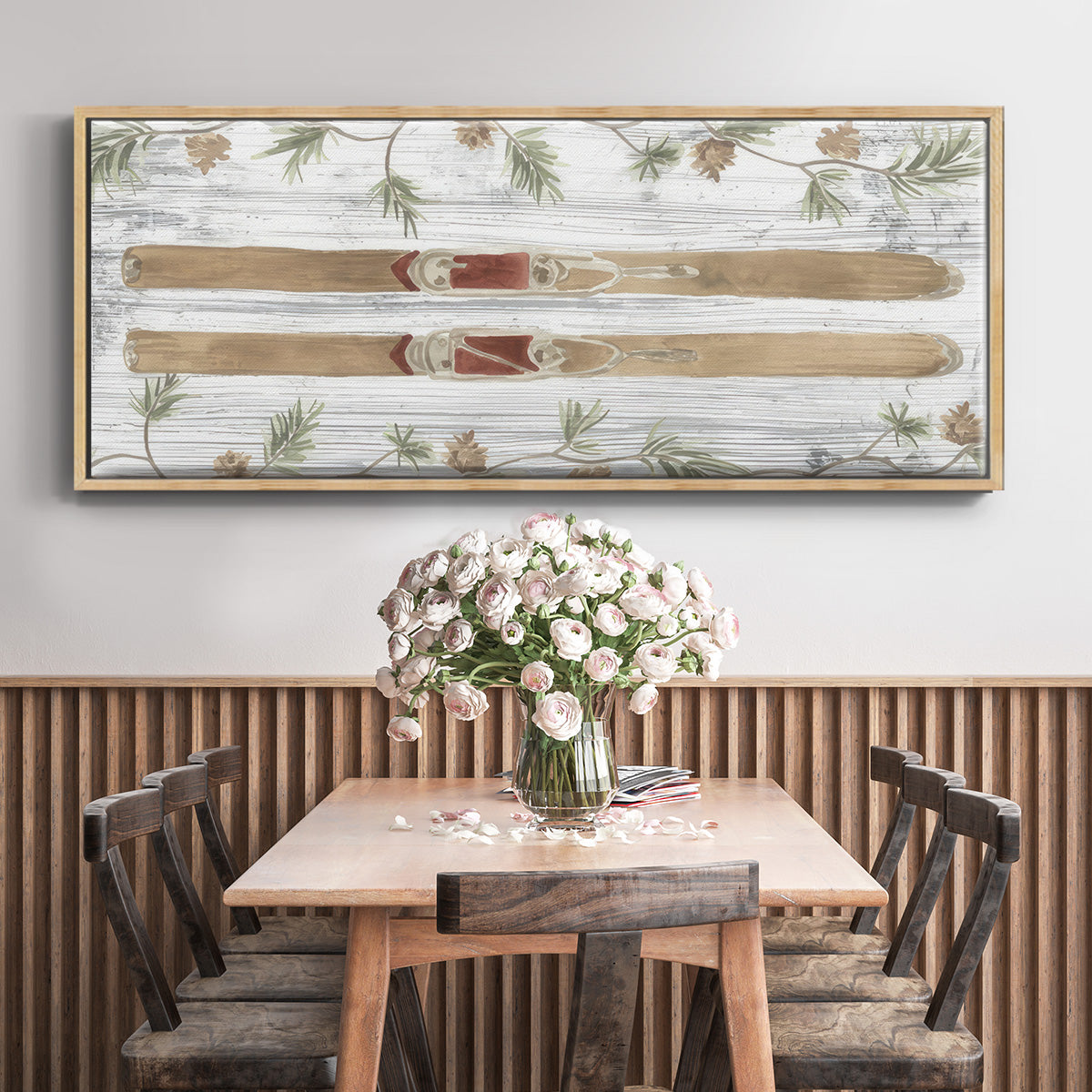 Pinecone Lodge Collection D - Floater Framed Canvas Print