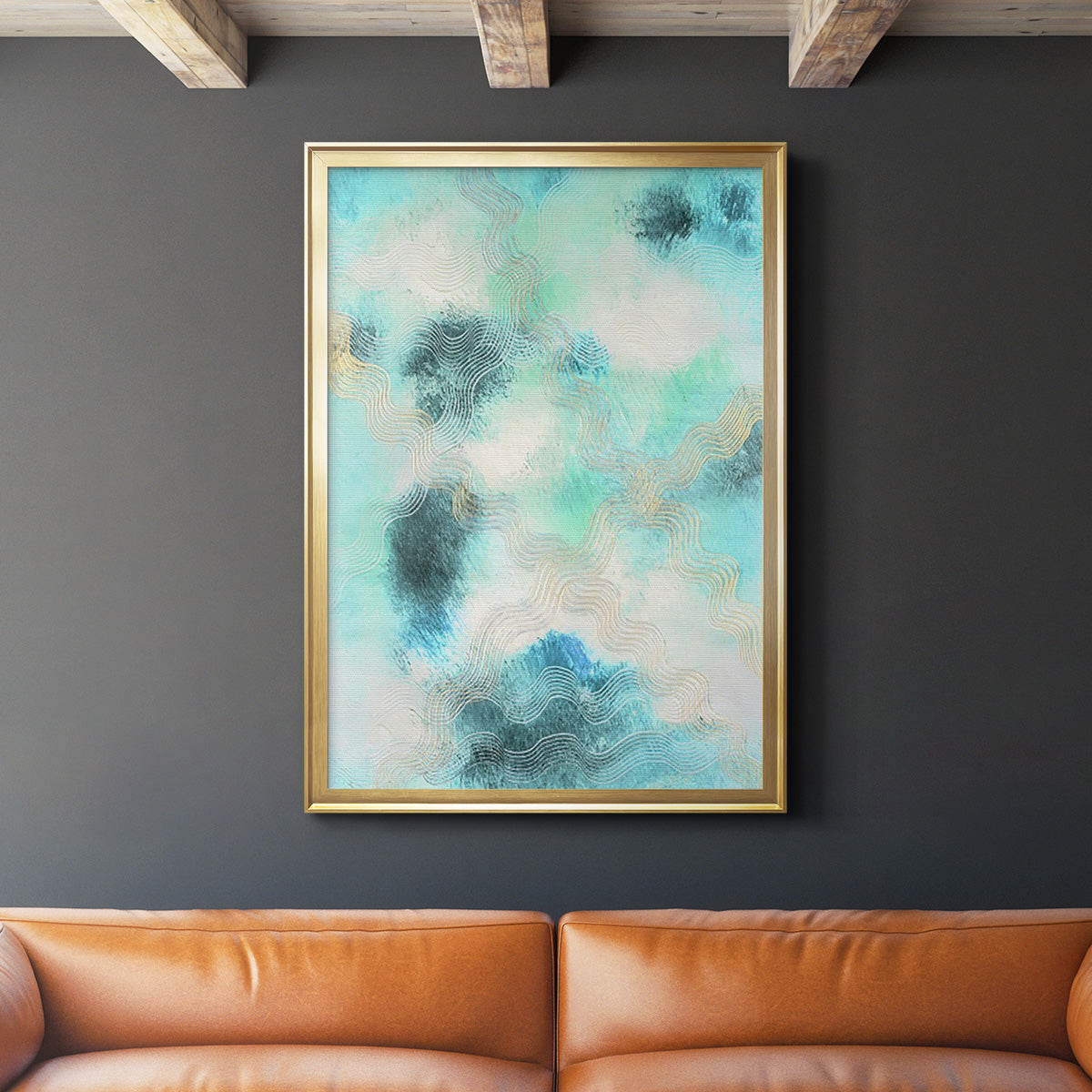 Blue Shift I - Modern Framed Canvas Print