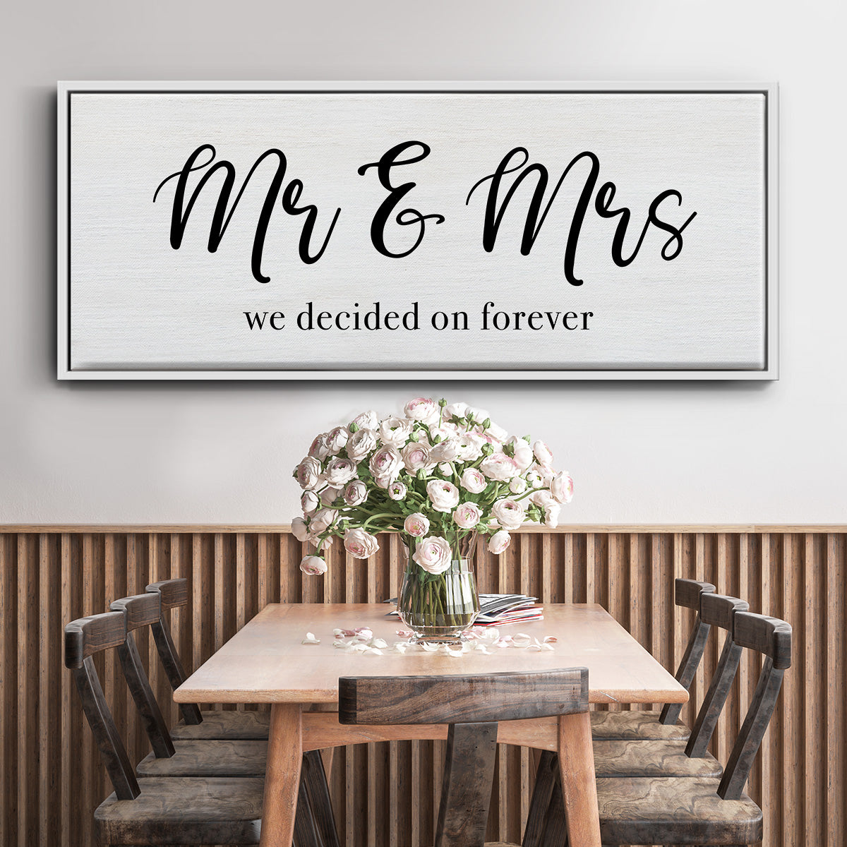 Decided on Forever - Floater Framed Canvas Print