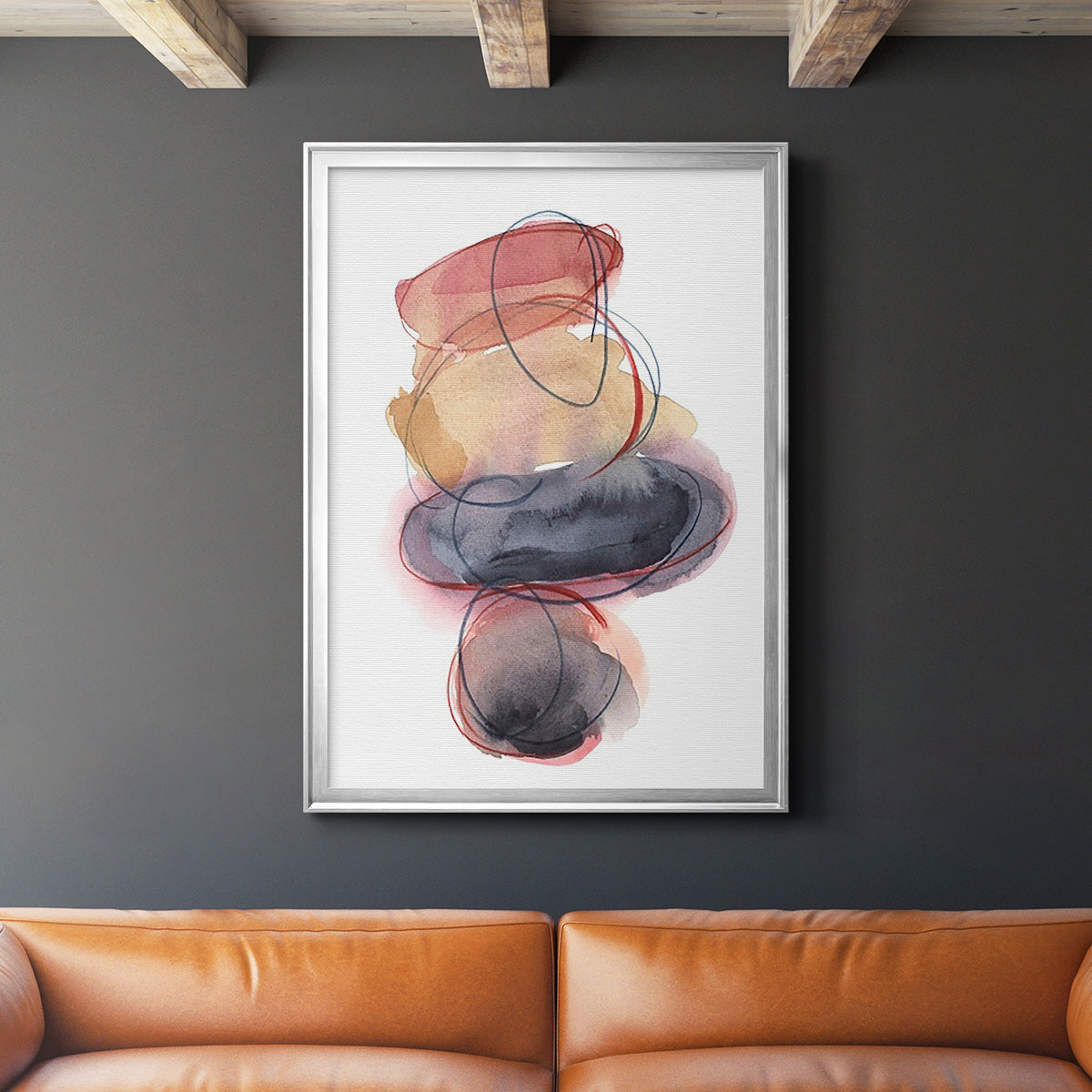 Balancing Act I - Modern Framed Canvas Print