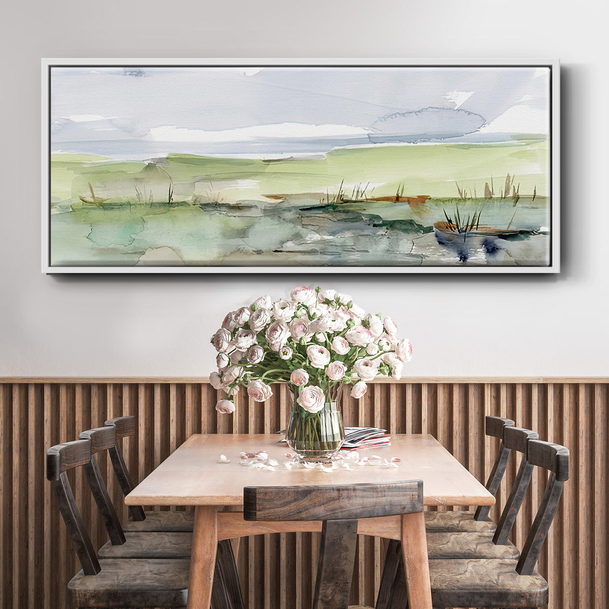 Pastel Inlet II - Floater Framed Canvas Print