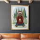 Lumberjack Bear Latte - Modern Framed Canvas Print
