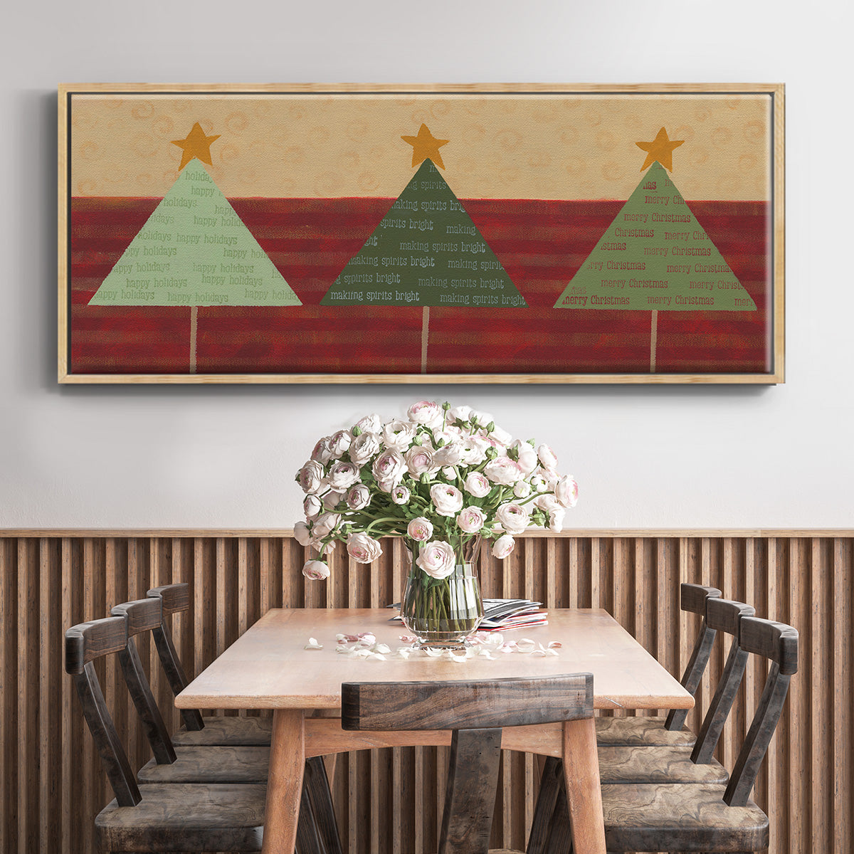 Merry Messages - Floater Framed Canvas Print