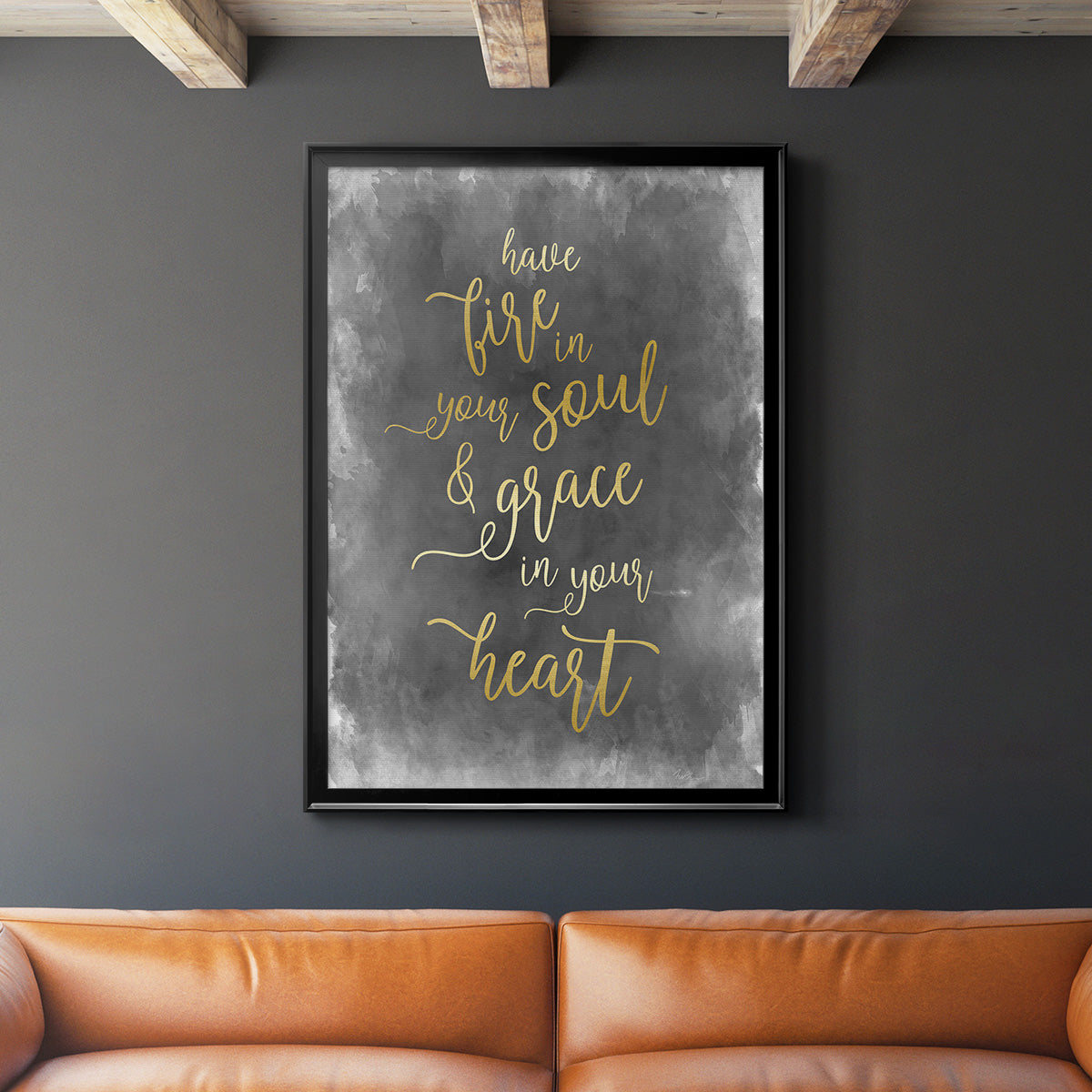 Fire in Your Soul - Modern Framed Canvas Print