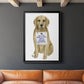 Love and Golden Retriever - Modern Framed Canvas Print