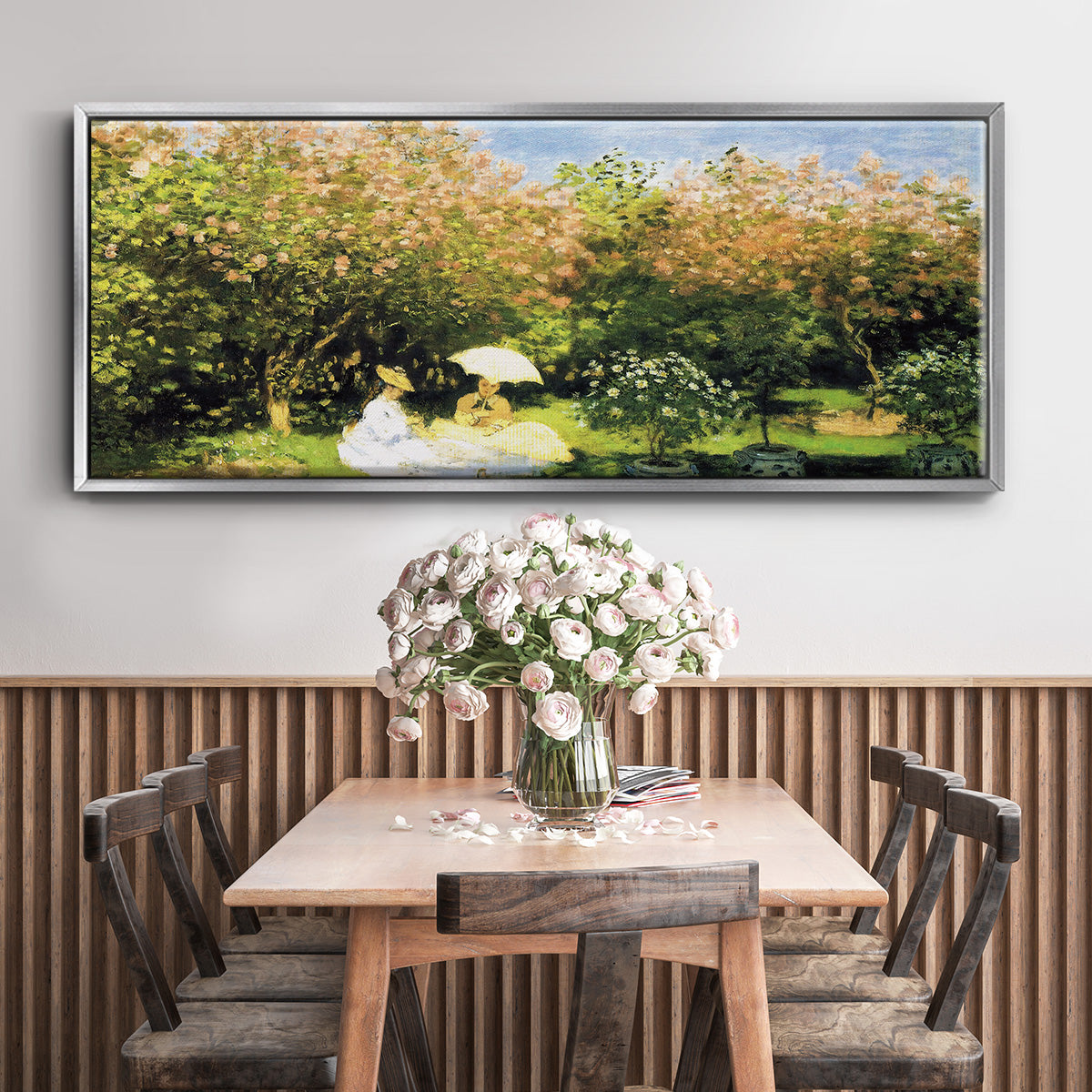 The Garden, 1872 - Floater Framed Canvas Print