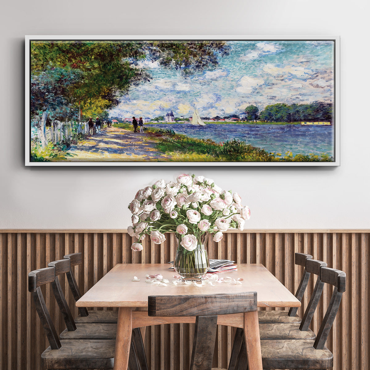 The Seine at Argenteuil, 1875 - Floater Framed Canvas Print