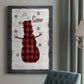 Checkered Snowman I Premium Gallery Wrapped Canvas - Ready to Hang