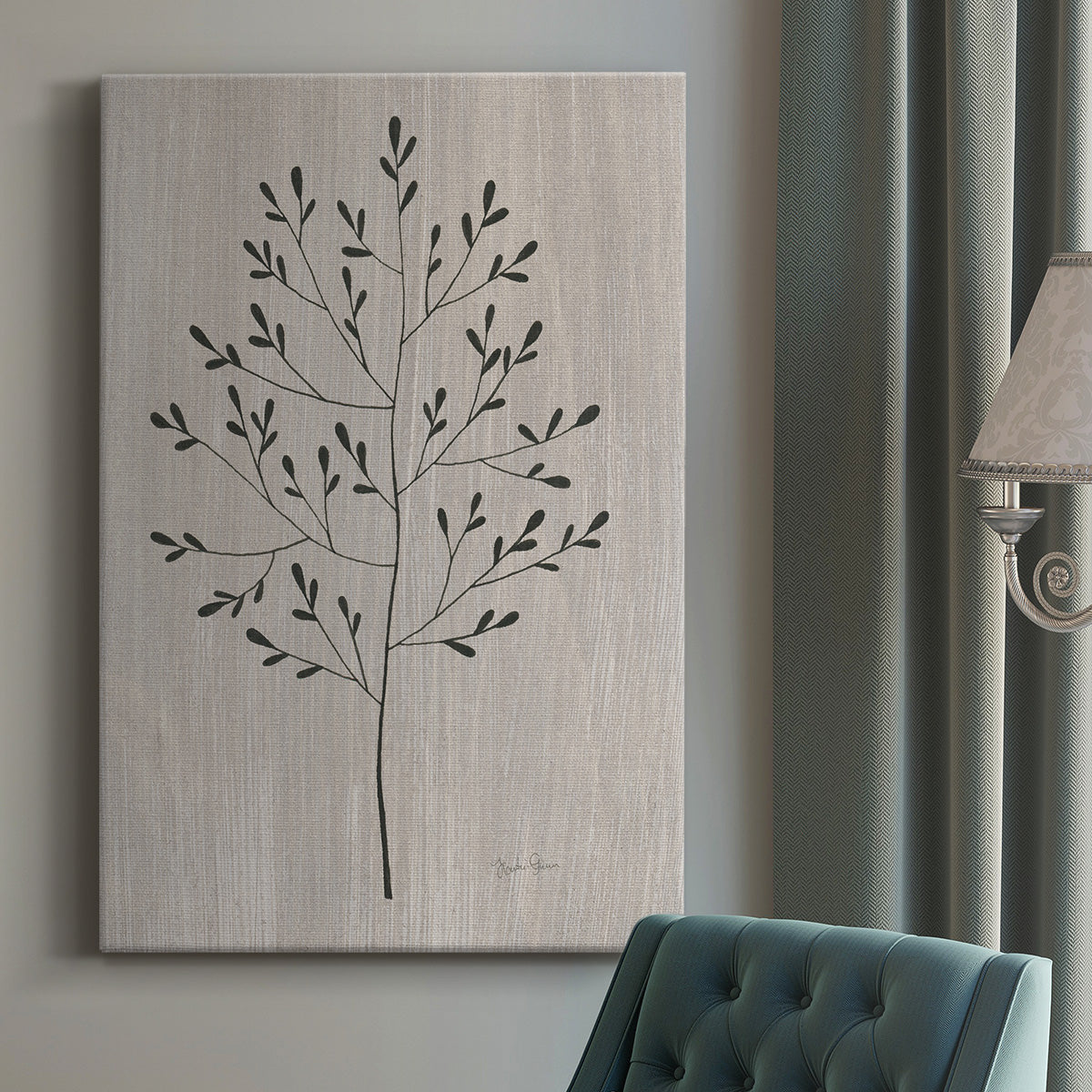 Leaves and Wood II Premium Gallery Wrapped Canvas - Ready to Hang