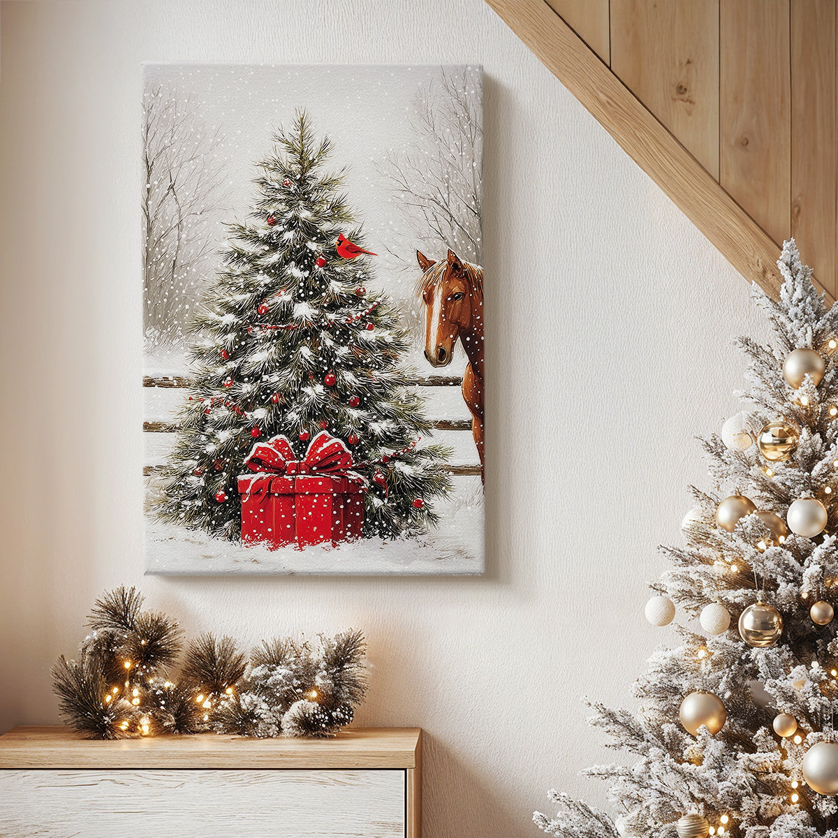 Twilight of Frostlit Icicles - Canvas Art Print