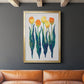 Tulips in a Row I - Modern Framed Canvas Print