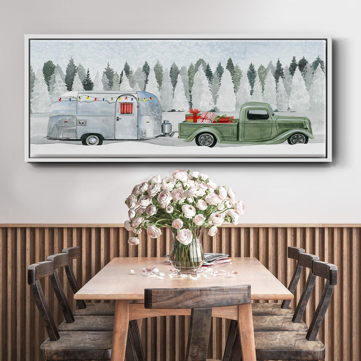 Holiday Roadtrip II - Floater Framed Canvas Print