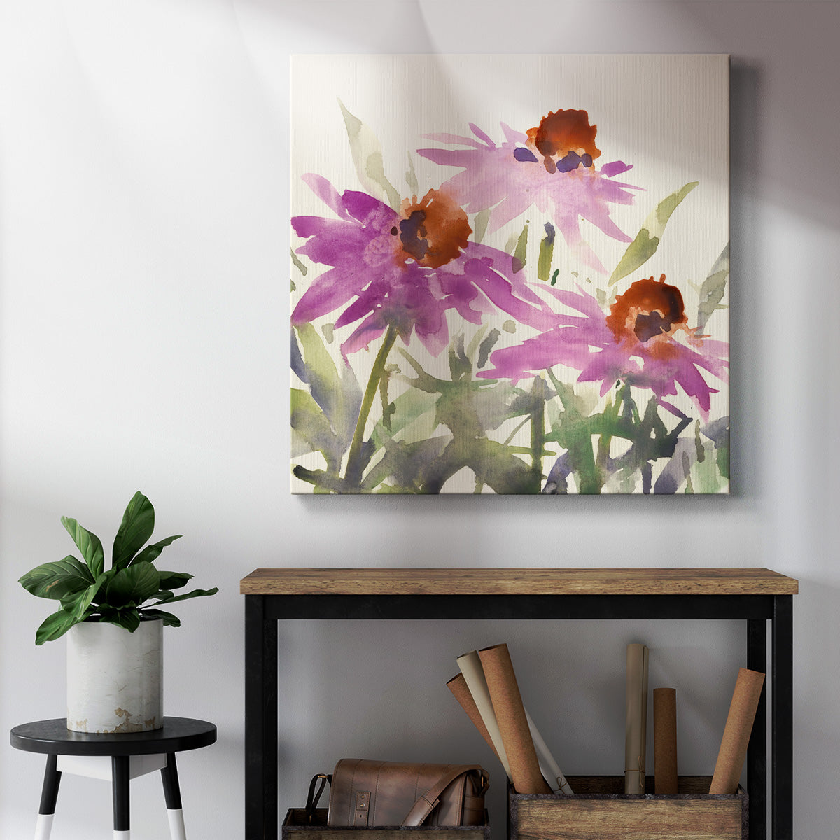 Daisy Garden Views II - Canvas Art Print