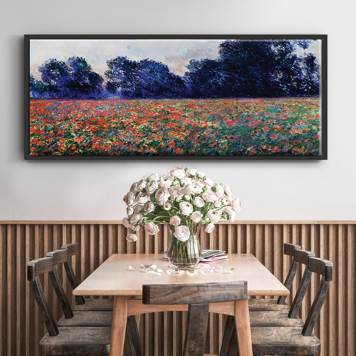 Poppies at Giverny, 1887 - Floater Framed Canvas Print