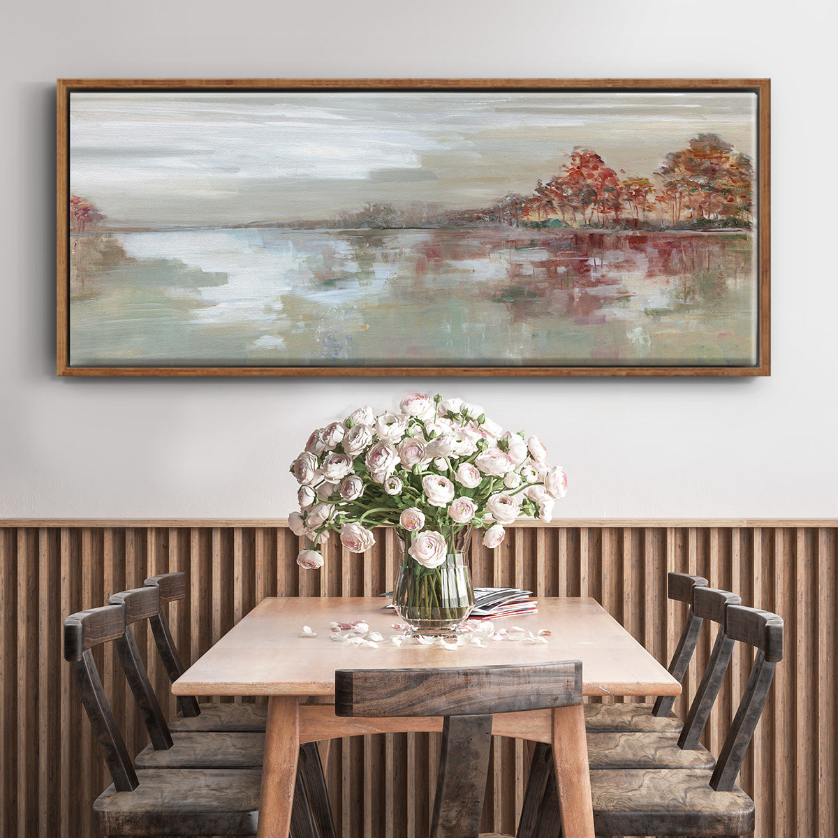 Scenic Sunrise - Floater Framed Canvas Print