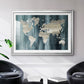 Navy World Map - Modern Framed Art Print
