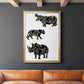 Ornamental Safari Animals II - Modern Framed Canvas Print