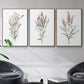 Dainty Botanical I - Framed Premium Gallery Wrapped Canvas L Frame 3 Piece Set - Ready to Hang