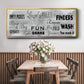 Laundry Rules - Floater Framed Canvas Print