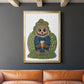 Latte Owl in Sweater - Modern Framed Canvas Print