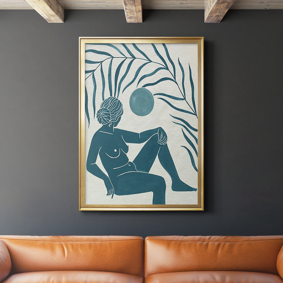 Moon Gazer I - Modern Framed Canvas Print