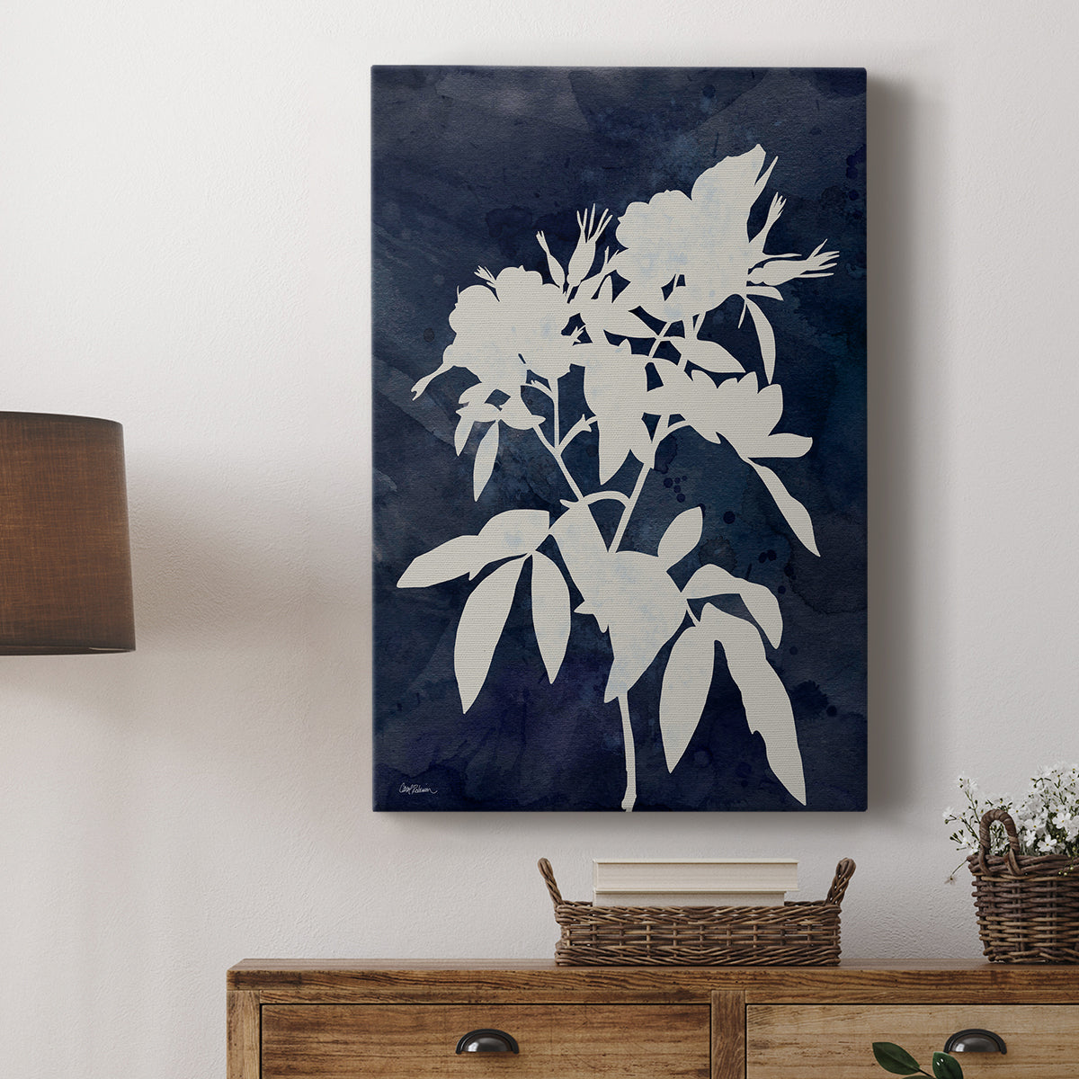 Indigo Botanical I Revisited - Canvas Art Print