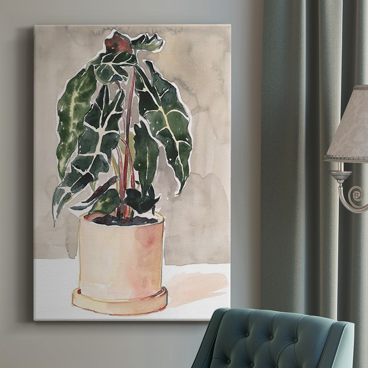 Potted Houseplant I - Canvas Art Print