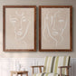 Curly Face I - Premium Framed Canvas 2 Piece Set - Ready to Hang