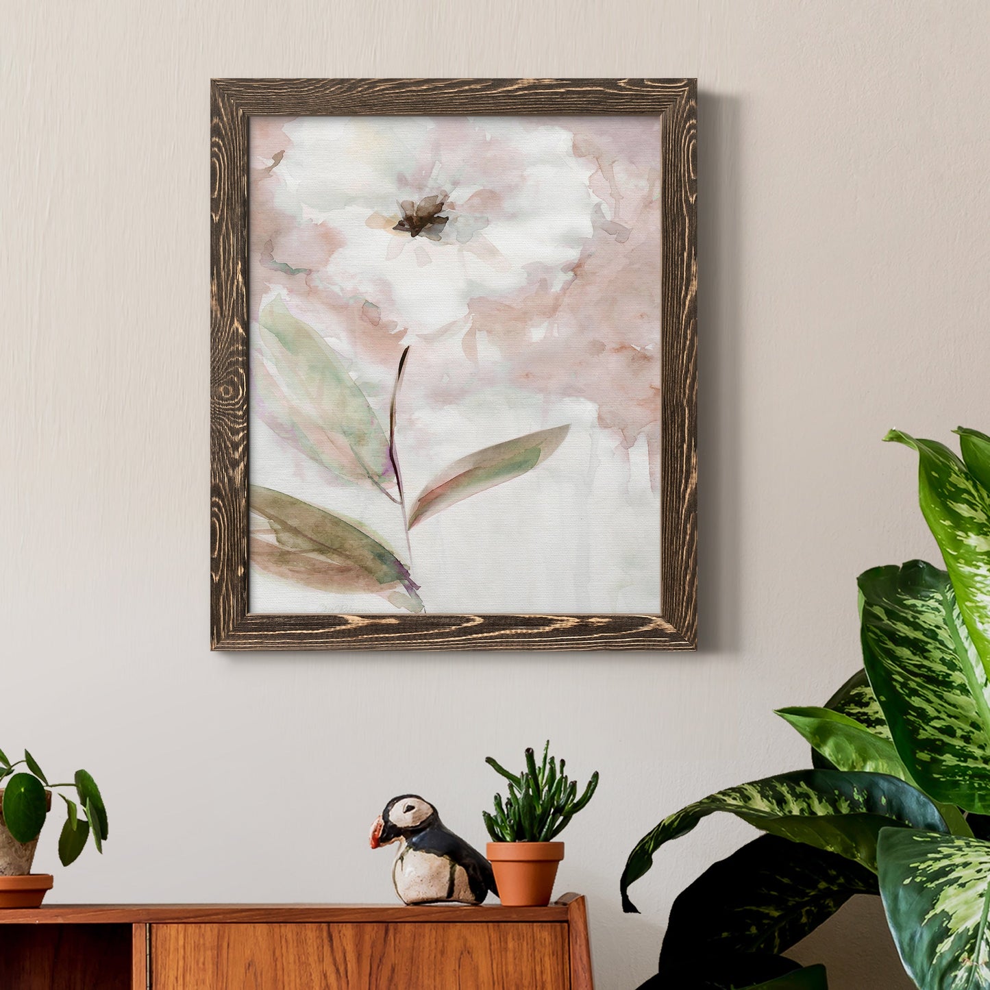 Summer Bloom I - Barnwood Framed Canvas Print