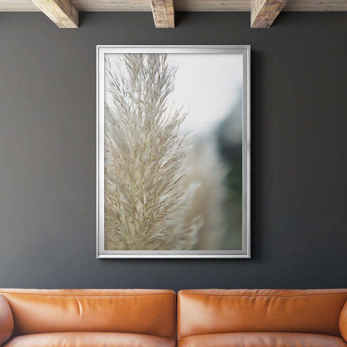 Subtle Grasses IV - Modern Framed Canvas Print