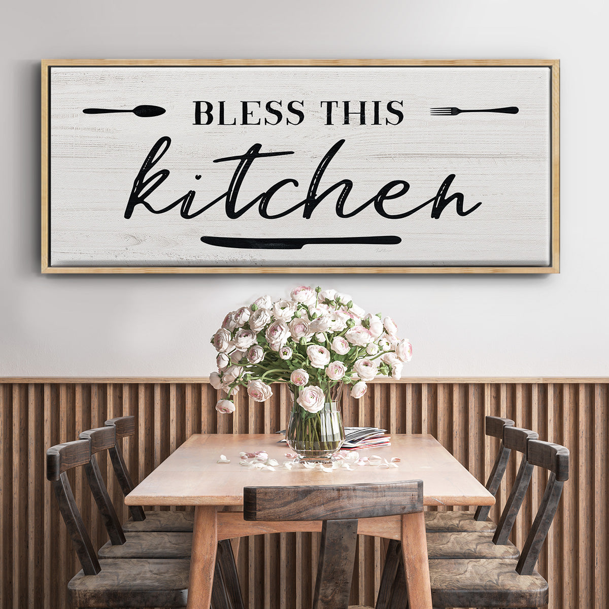 Bless this Kitchen - Floater Framed Canvas Print