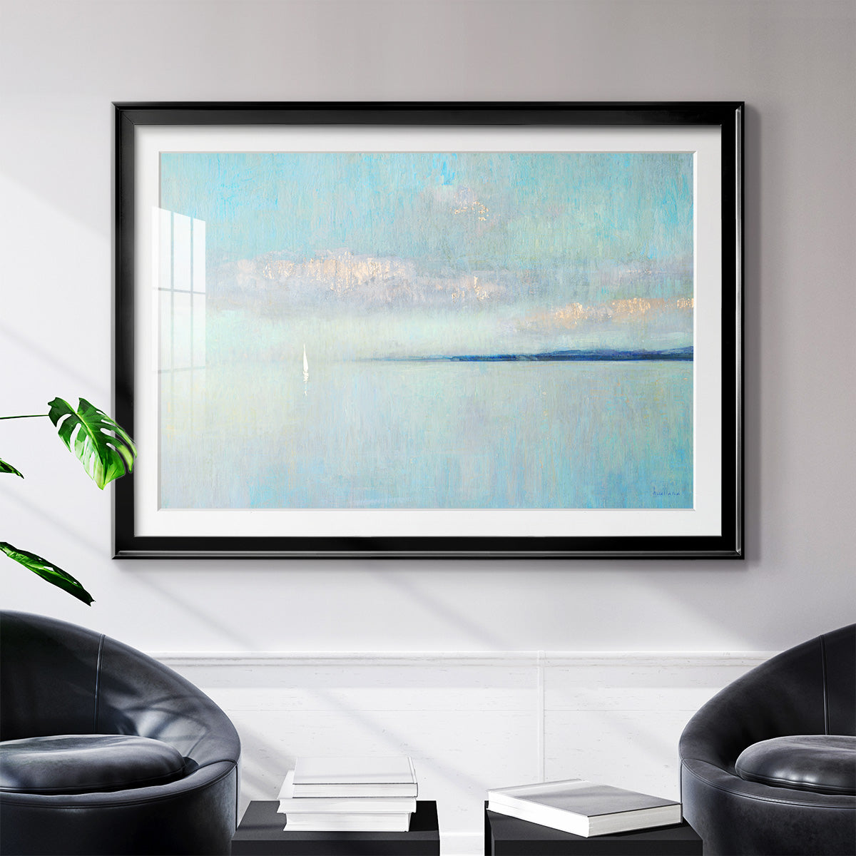 Sunrise Haze - Modern Framed Art Print