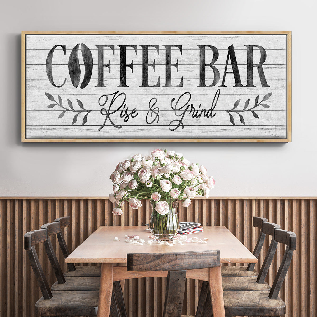 Coffee Bar - Floater Framed Canvas Print