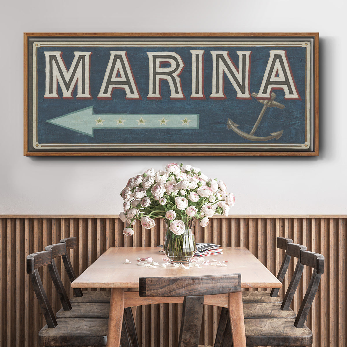 Shoreline Signs II - Floater Framed Canvas Print