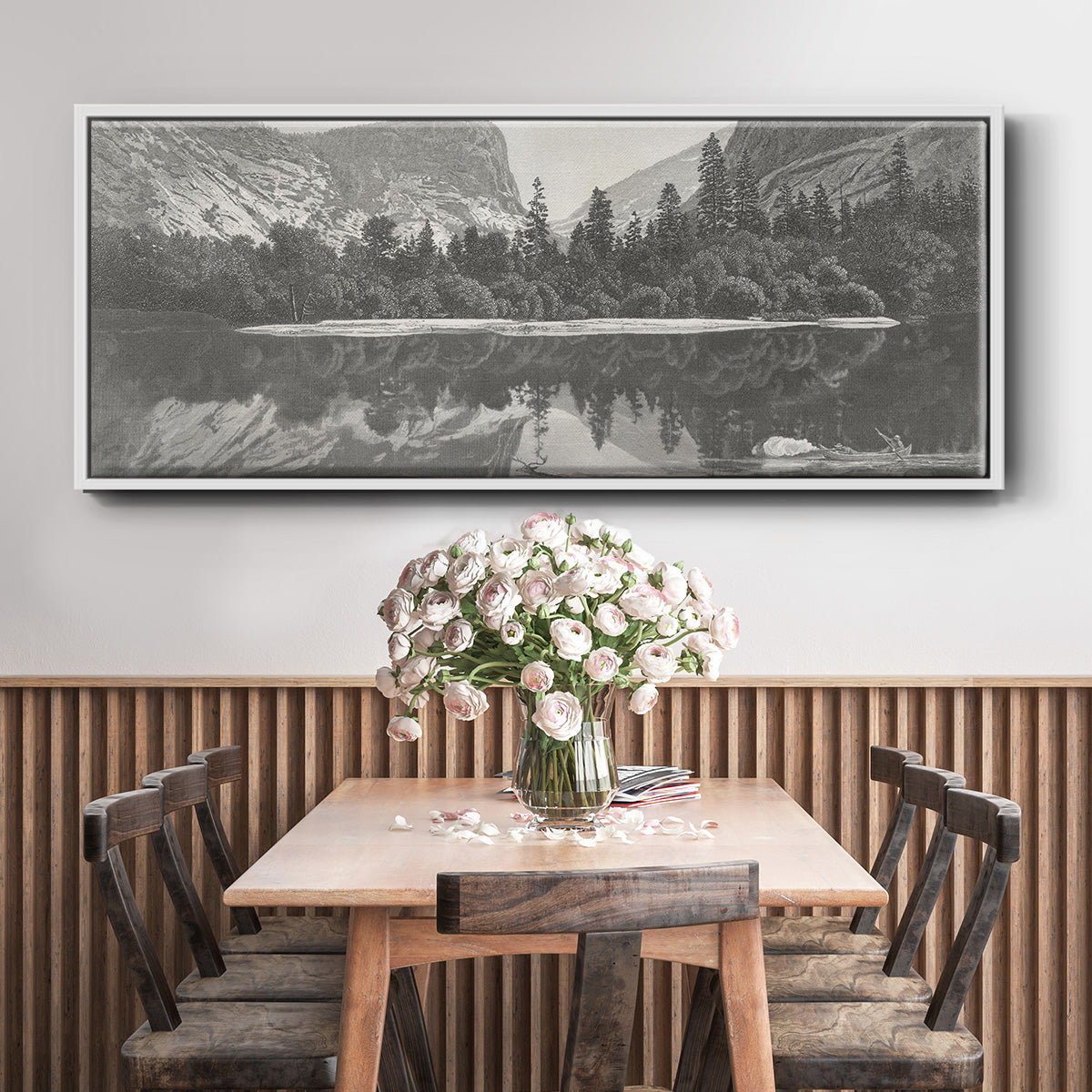 Mirror Lake, Yosemite Valley - Floater Framed Canvas Print