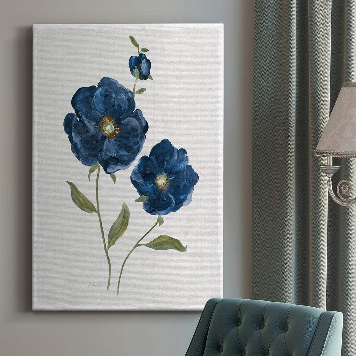 Blue Poppies - Canvas Art Print