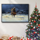 Bringing Christmas Home - Framed Gallery Wrapped Canvas in Floating Frame