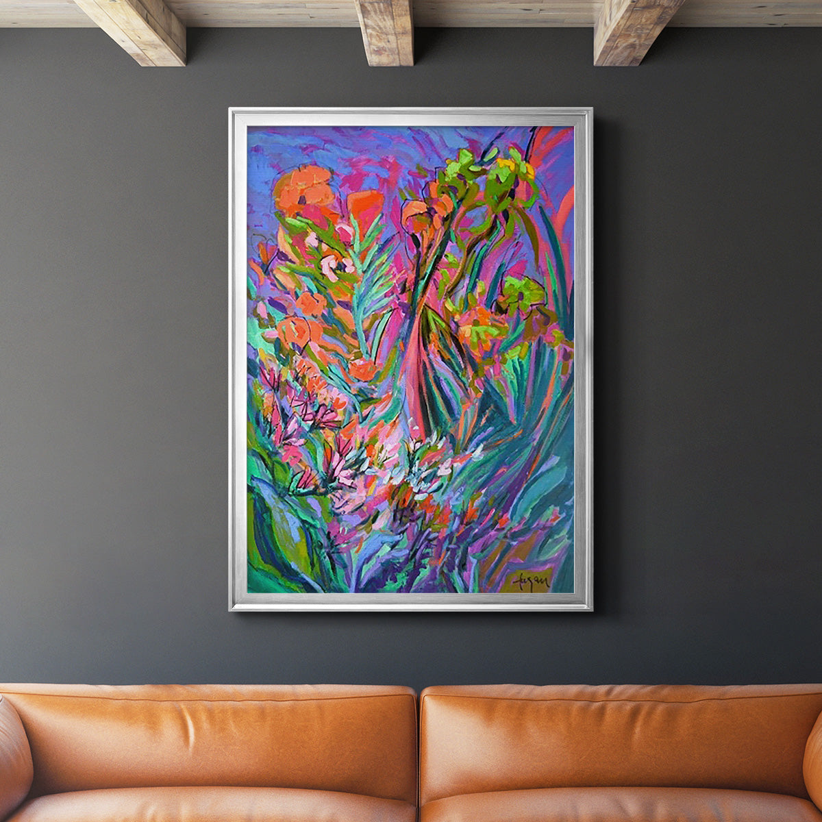 Unfettered Desires II - Modern Framed Canvas Print