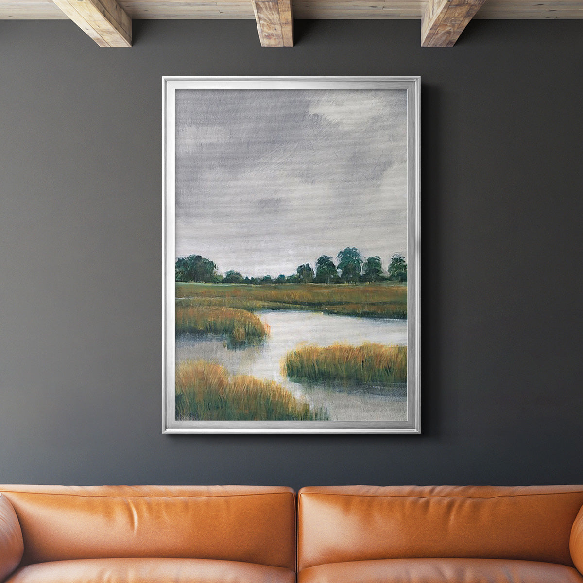 Salt Marshes II - Modern Framed Canvas Print