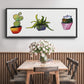 Vibing Succulents I - Floater Framed Canvas Print
